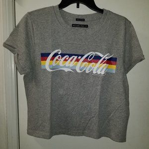 Abercrombie and fitch Coca Cola crop top short sleeve crew neck brand new